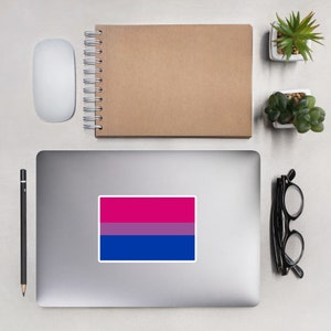 3/4/5/ Inch Pride Stickers - Bisexual Pride Flag Stickers