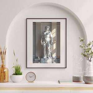 Poster Photo of Greek God Black and White (12)
