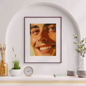 Poster of an Oil Painting of a Close-Up face Of a Young Man (7)