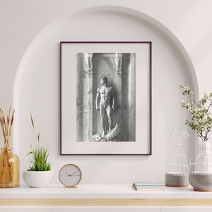Poster Photo of Greek God Black and White (10)
