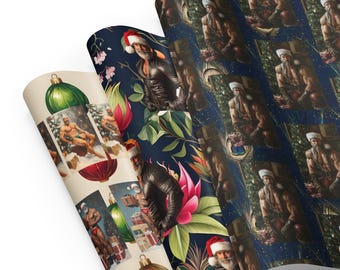 Hunky Gay Christmas Wrapping Paper (3)