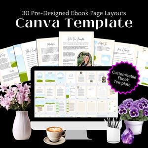 Canva Ebook Template – Lead Magnet, Workbook + Course Guide, Editable PDF Template for Digital Products, Coaches & Content Creators
