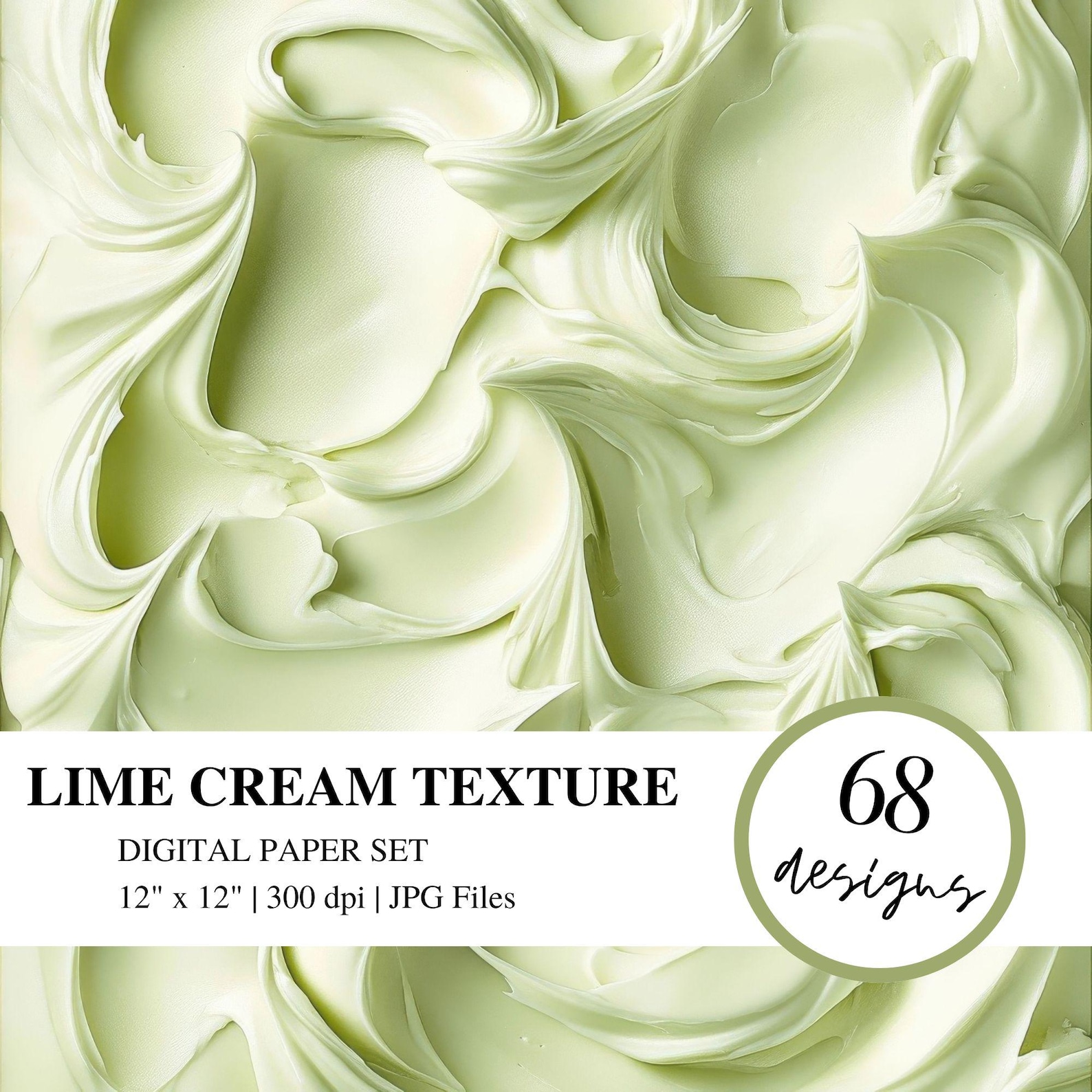 Digital Paper Lime Green Soft Green Abstract Design Pastel Background ...