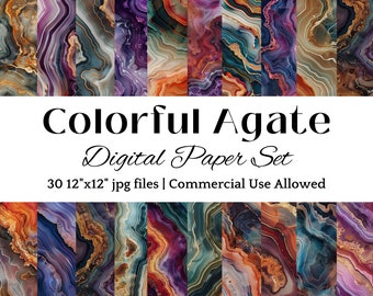 Achat DIGITALES PAPIER Kristalldekor Achat Wandkunst Digitales Papier Energie Heilung Grafiken Achat Dekor Marmor Design Achat Textur Geode Print