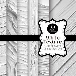 Papier numérique texturé blanc pour faire-part de mariage et décoration d'événement Élégant fond blanc imprimable pour décoration de mariage et de fête DIY Blanc