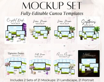 CANVA MOCKUP BUNDLE / Corso, Ebook, Scene di vendita di lead magnet / Uso commerciale / Fatto per te dfy / Vendi materiale stampabile con reddito passivo su Etsy