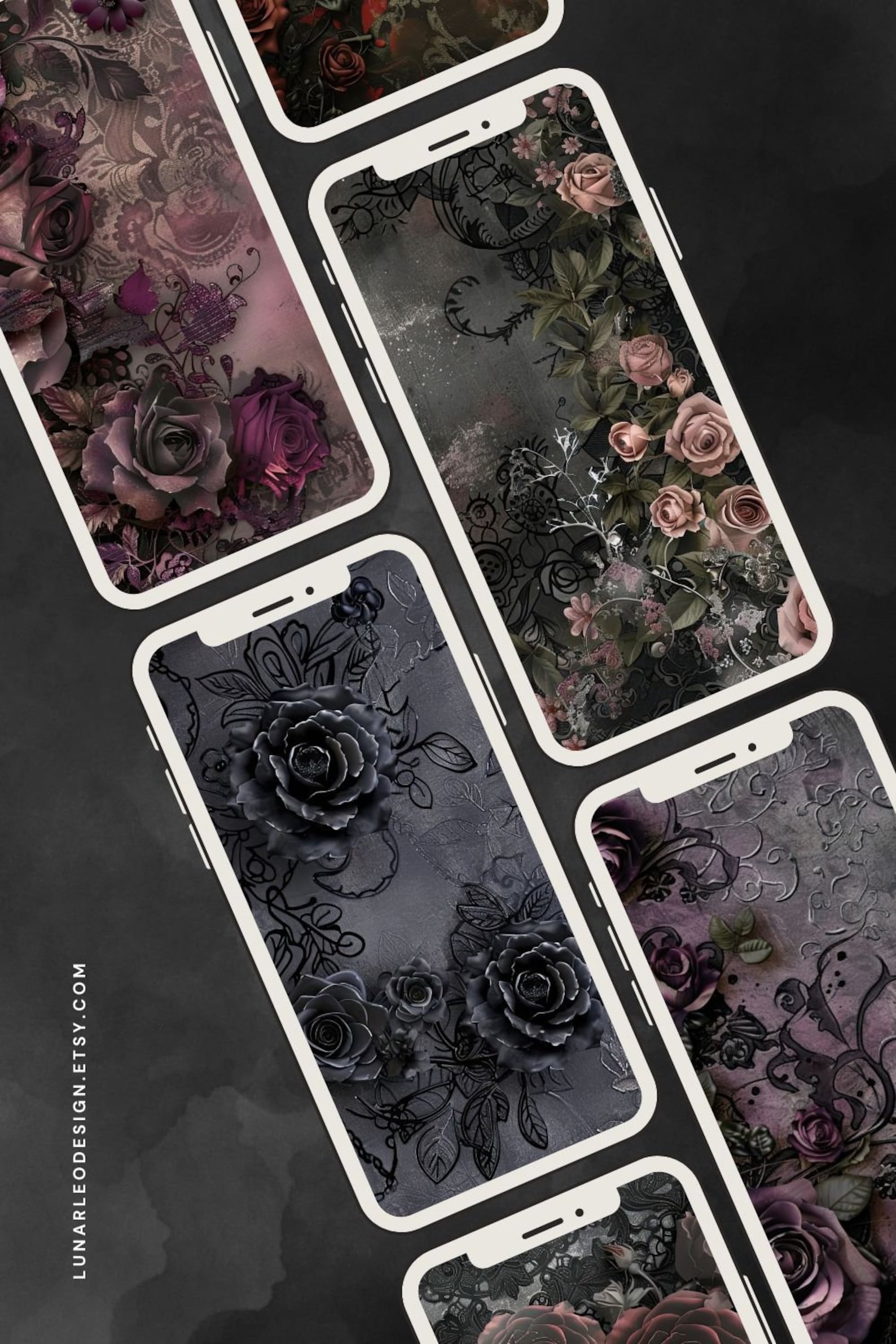 Dark Aesthetic DIGITAL WALLPAPER Victorian Gothic PC Wallpaper for