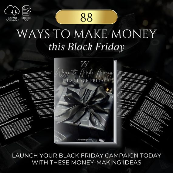 Black Friday MARKETING IDEAS Money Making Tips for Small Business Digital Campaign Guide Black Friday Marketing Strategy Holiday Sale Boost