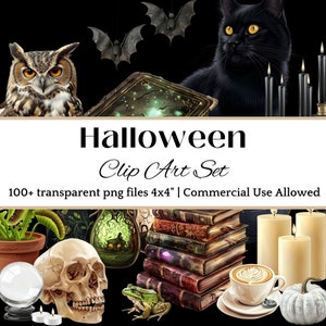 Sommar, Halloween-överlägg, CLIP ART, Ephemera-paket, kuslig inbjudan, rolig grafisk utskrivbar illustration, spöke, pumpa, fladdermus