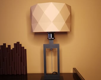 Modern Table Lamp | Wood Lamp Shade |  Warm Light Lamp | Wooden Table Lamp |  | Decorative Desk Light | Side Table Lamp | Wooden Lampshade
