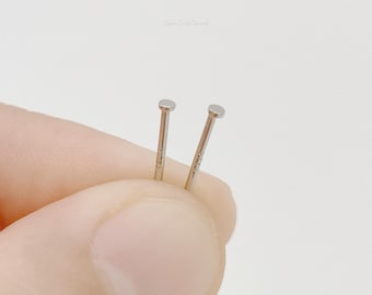 Tiny 1.5mm Sterling Silver Dot Stud Earrings, Stacking Earrings