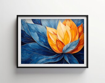 Geometric Tranquility | Indigo Bloom Downloadable PRINTABLE Digital | IB212