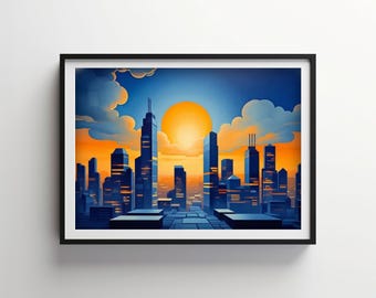 Urban Indigo Glow | Indigo Bloom Downloadable PRINTABLE Digital | IB225