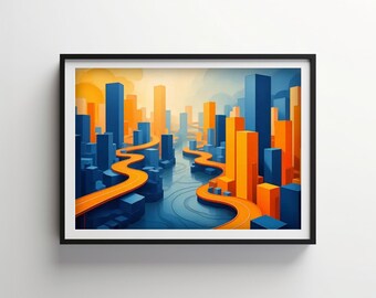 Harmonia kolorów miejskich | Indigo Bloom Do pobrania DO DRUKU Cyfrowe | IB125