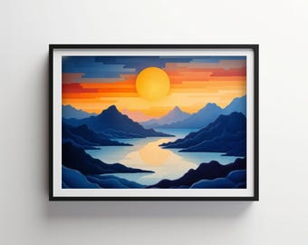 Indigo Sunset Harmony | Indigo Bloom Do pobrania DO DRUKU Cyfrowe | IB102