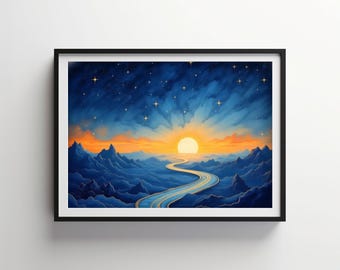 Celestial Art Journey | Indigo Bloom Downloadable PRINTABLE Digital | IB208