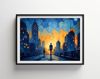 Exploración urbana / Indigo Bloom Descargable IMPRIMIBLE Digital / IB152