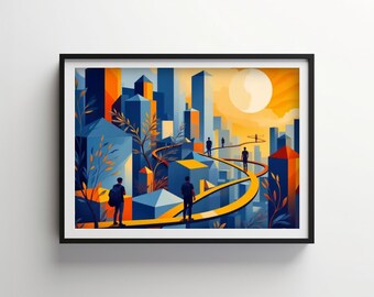 Urban Art Expression | Indigo Bloom Downloadable PRINTABLE Digital | IB205