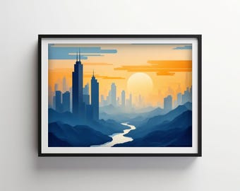 Urban Harmony | Indigo Bloom Downloadable PRINTABLE Digital | IB206