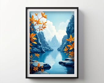Nature Meets Tech | Indigo Bloom Downloadable PRINTABLE Digital | IB234