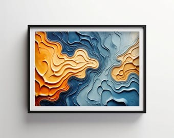 La naturaleza se encuentra con la geometría / Indigo Bloom Descargable IMPRIMIBLE Digital / IB143