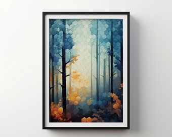 Zaczarowany las indygo | Indigo Bloom Do pobrania DO DRUKU Cyfrowe | IB01