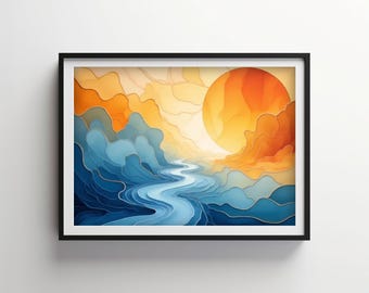 Mindfulness Art | Indigo Bloom Downloadable PRINTABLE Digital | IB231