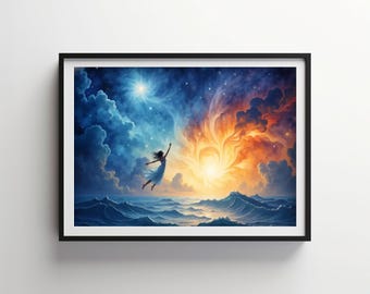 Celestial Decor | Indigo Bloom Downloadable PRINTABLE Digital | IB228