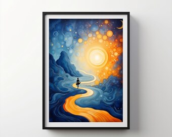 Cosmic Art Colors | Indigo Bloom Do pobrania DO DRUKU Cyfrowe | IB111