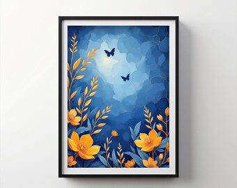 Botanicals Tranquility / Indigo Bloom Descargable IMPRIMIBLE Digital / IB150