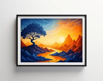 Eksploracja kształtów | Indigo Bloom Do pobrania DO DRUKU Cyfrowe | IB99