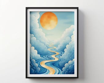 Dream Journey Art | Indigo Bloom Downloadable PRINTABLE Digital | IB52