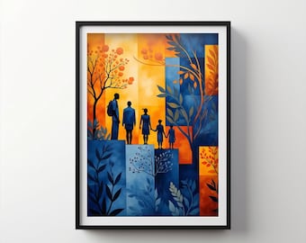 Geometric Harmony | Indigo Bloom Do pobrania DO DRUKU Cyfrowe | IB118