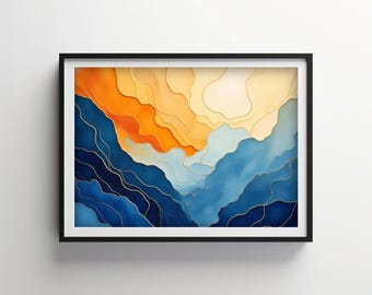 Conexiones geométricas / Indigo Bloom Descargable IMPRIMIBLE Digital / IB137