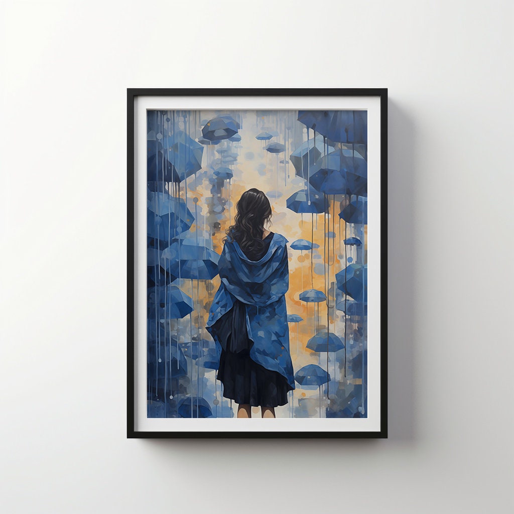 Raindance in Indigo | Indigo Bloom Downloadable PRINTABLE Digital | IB09