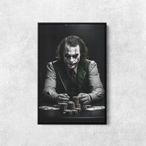 Impressão em tela do Coringa, decoração de parede do Coringa, pôster de Hollywood, pôster de Heath Ledger, arte de parede de filmes, decoração de cinema, arte por que tão séria