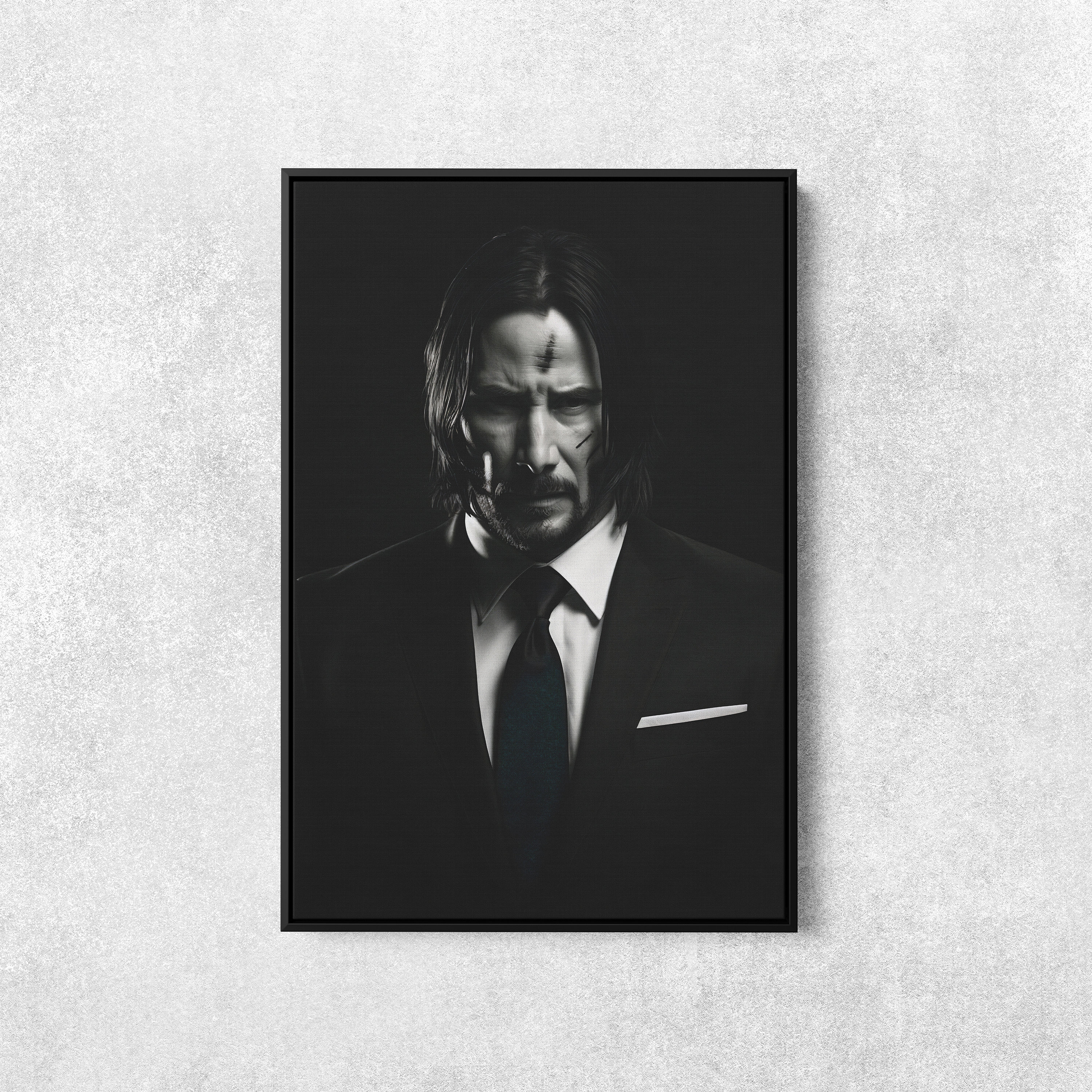 John Wick Canvas Print, Keanu Reeves Poster, Cinema Decoration, Movie Poster, John Wick Poster, Man Cave Decor, Famous Actor Print