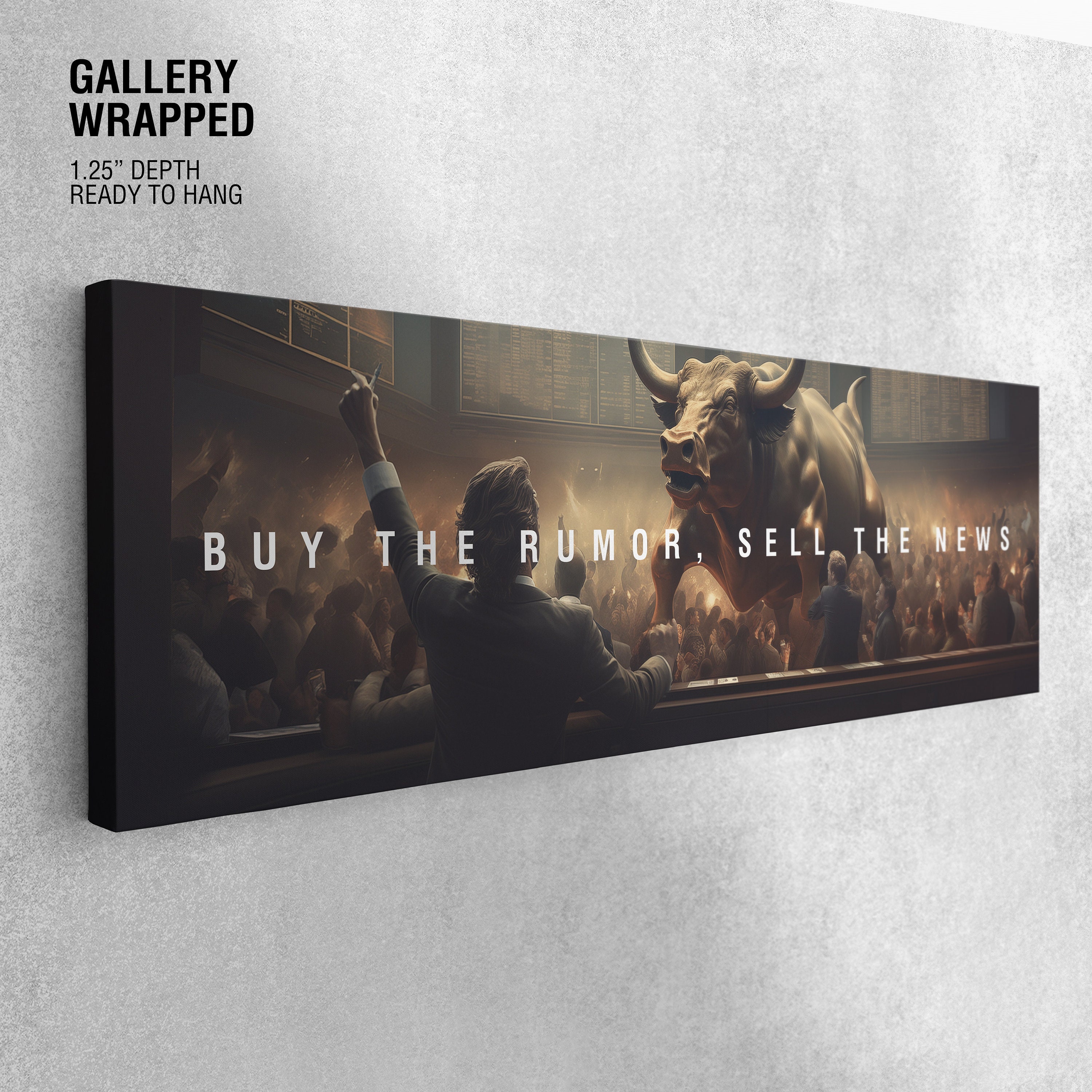 Trading Decor Buy the Rumor Sell the News, Stock Market Art, Trading Decor for Office ...