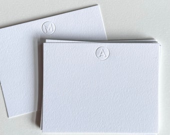 Preppy Monogram Letterpress Stationery Personalized Notecard - Set of Cards