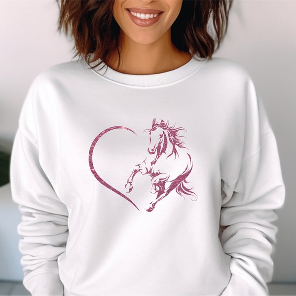 Horse Lover Sweatshirt, Country Sweatshirt, Gift For Horse Lovers, Animal Lover Sweatshirt,Horse Hoodie, Farm Sweatshirt,Gift for Women N455