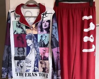 Custom Print - Taylor 1989 Lover / Rerufung / Red Swiftie Eras Tour Pyjama / Pyjama / PJs