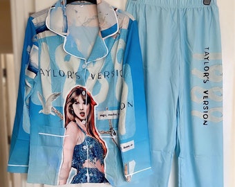 Custom Print - Taylor 1989 Taylors Version blue pyjamas / pajamas / PJs