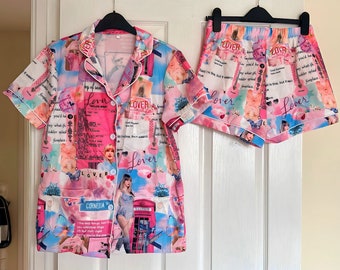 Impresión personalizada - Pijamas cortos de verano Taylor Lover / pijamas / PJs