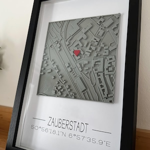 personalisierte 3D Karte / Koordinaten / Valentinstag / Weihnachten / Hochzeitstag / personalisiertes Geschenk Valentinstag
