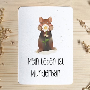 Affirmationskarte Kinder Erwachsene Jugendliche Mutmacher Selbstliebe Einschulung Aufmunterung Geschenk Freundin  *Hamster