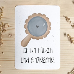 Affirmationskarte Kinder Erwachsene Jugendliche Mutmacher Selbstliebe Einschulung Aufmunterung Geschenk Freundin  *Spiegel