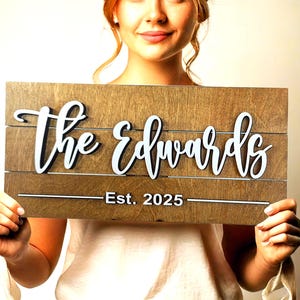 Personalized Family Name Wood Sign: Realtor Closing Gift