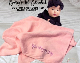 Custom Baby Blanket, Personalized Baby Blanket, Embroidered Name Blanket, Stroller Blanket for Newborn Baby Gift, Baby Blanket, Baby Gifts