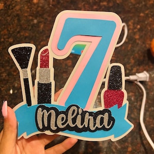 Makeup Birthday Cake Topper