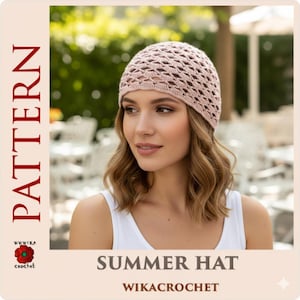 Crochet Summer Hat Pattern, Women's Chemo Beanie, Easy Intermediate (PDF Pattern)